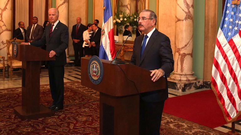 Joe Biden y Danilo Medina