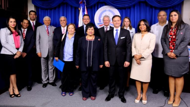 Rueda de prensa en el Palacio Nacional 