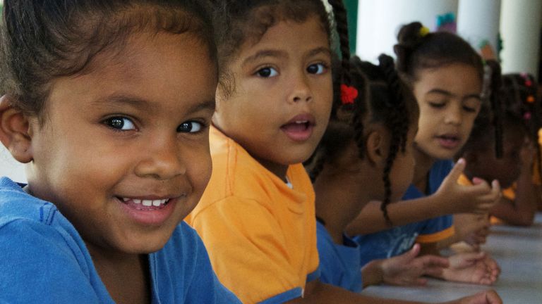 Niños en estancias infantil de Santiago