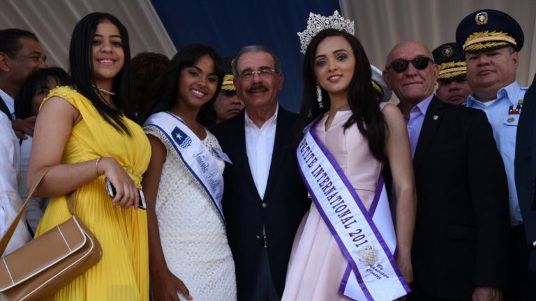 Presidente Danilo Medina durante el desfile de la Batalla del 9 de Marzo