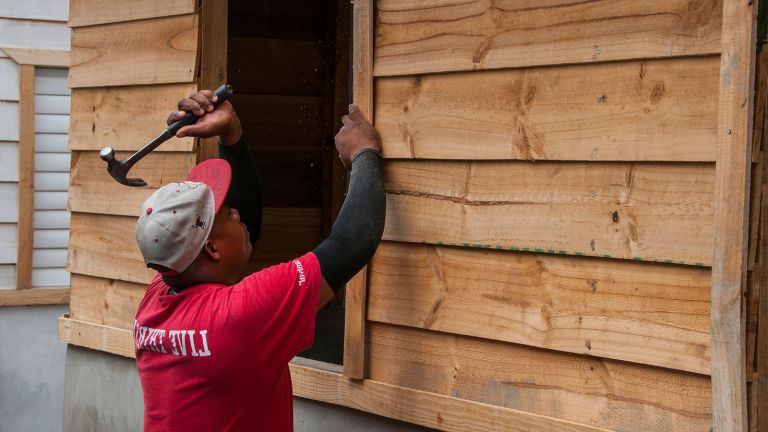 Casa construida por el INVI en La Ceibita