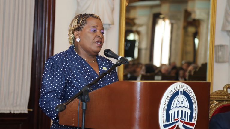 Emerenciana Calcaño de Jesús, presidenta de la Asociación de Mujeres en Acción de Samaná.