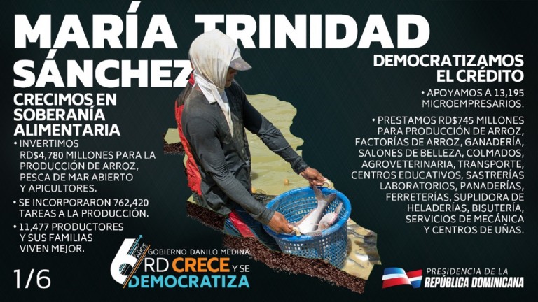 Familias y negocios de María Trinidad Sánchez mejor que hace 6 años con Democratización del Crédito, Visitas Sorpresa y títulos propiedad 