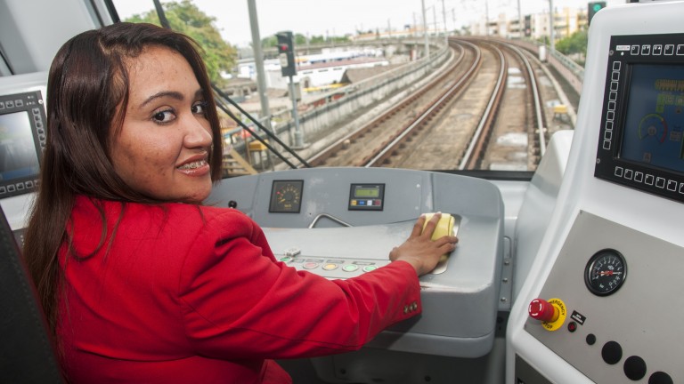 Conductora del Metro de Santo Domingo