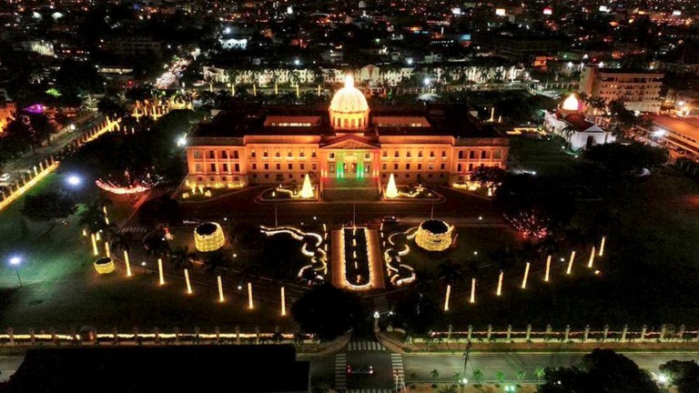 Vista aérea Palacio Nacional de República Dominicana