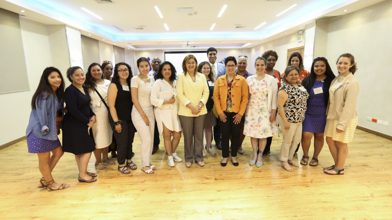 Comisión de docentes del Hostos Community College de New York en visita al CAID