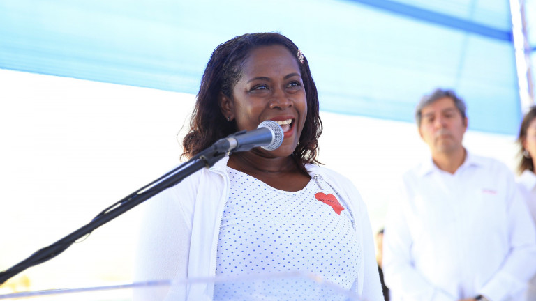  Marcia García, beneficiada con la entrega de vivienda en el entorno de la Presa de Monte Grande.