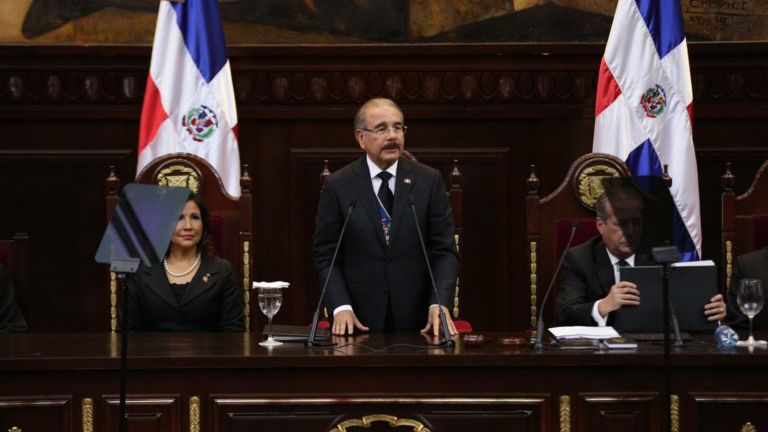 Danilo Medina ante la Asamblea Nacional, en el 176 aniversario de la Independencia Nacional