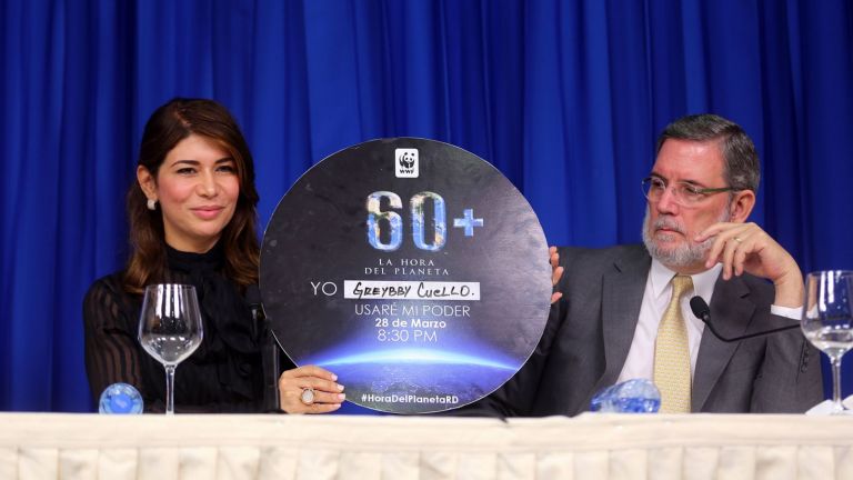 Portavoz  y director de Comunicación del Gobierno, Roberto Rodríguez Marchena, junto a Greybby Cuello, directora de Asuntos Comunitarios de la Presidencia