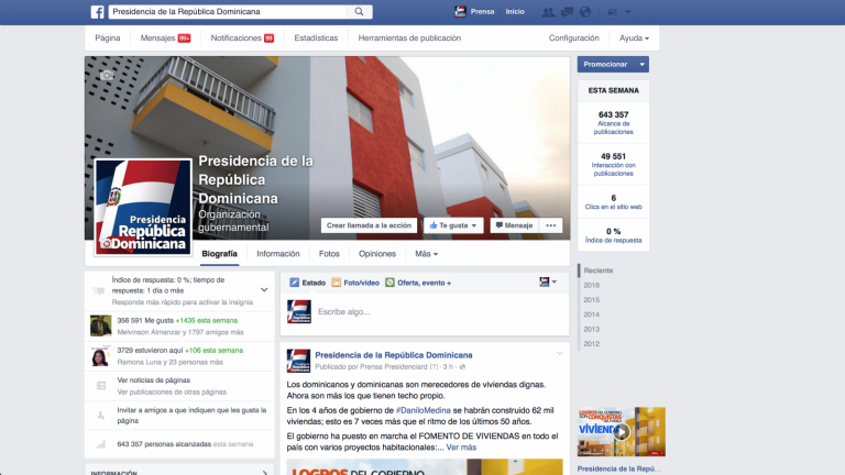 Página web de la Presidencia de la República