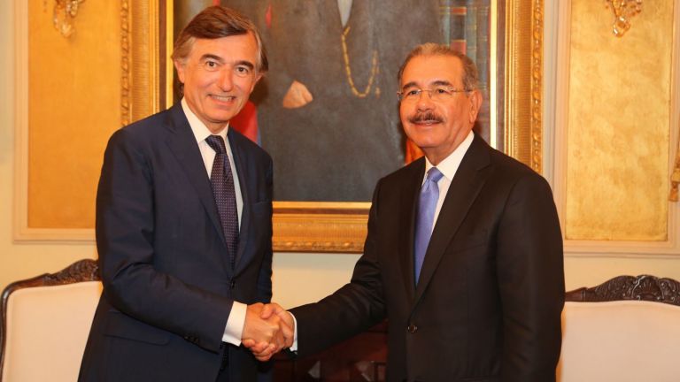 Danilo Medina y Philippe Douste-Blazy