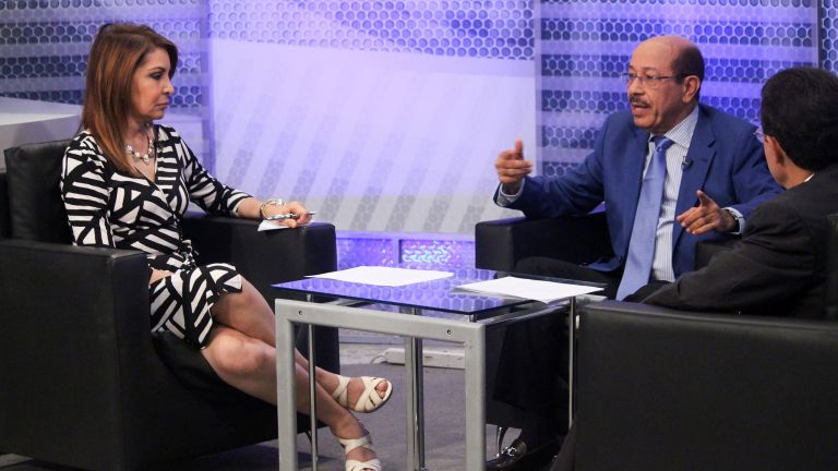 Temistocles en un programa del canal 11