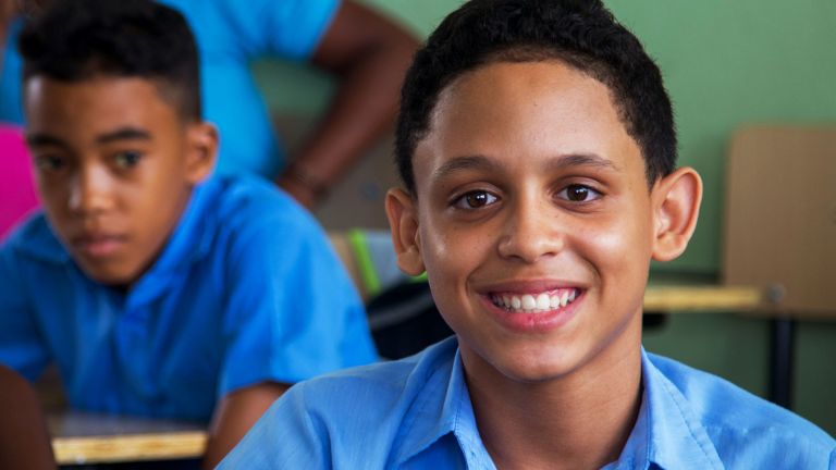 Sebastián de la escuela Digna Celeste Nova de Los Mameyes