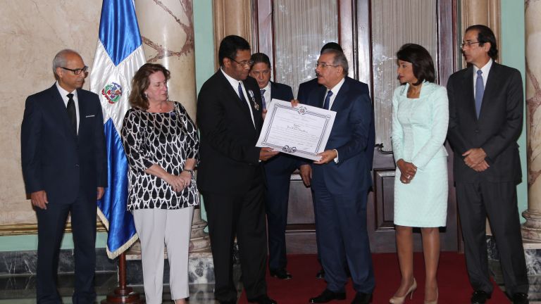Danilo Medina y Luis Esteban Abréu García