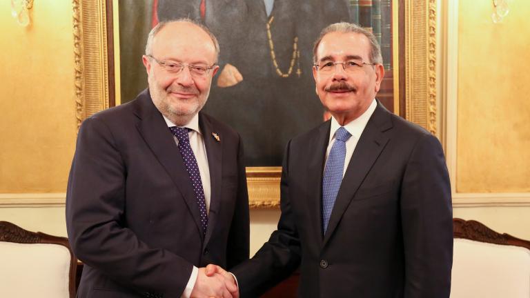 Danilo Medina y Fernando García Casas.
