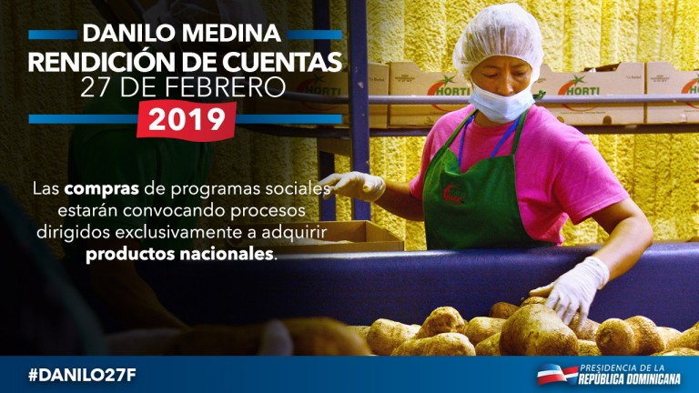 Las compras de programas sociales estarán dirigidos a adquirir productos nacionales