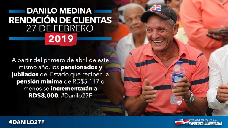 Pensionados y jubilados del Estado recibirán incremento en pensión mínima